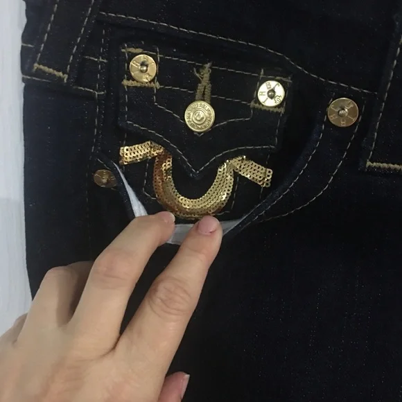 True Religion Sequin womens Pocket Jeans 29 NWTS - Picture 6 of 9